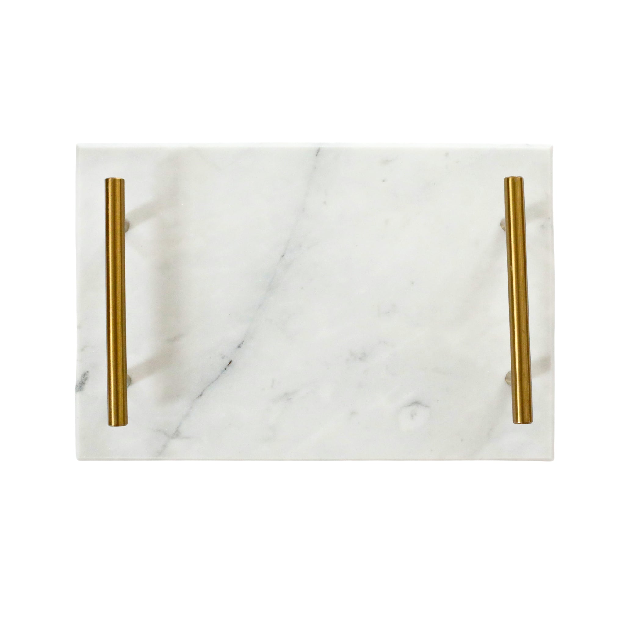 White Marble Board with Gold Handles