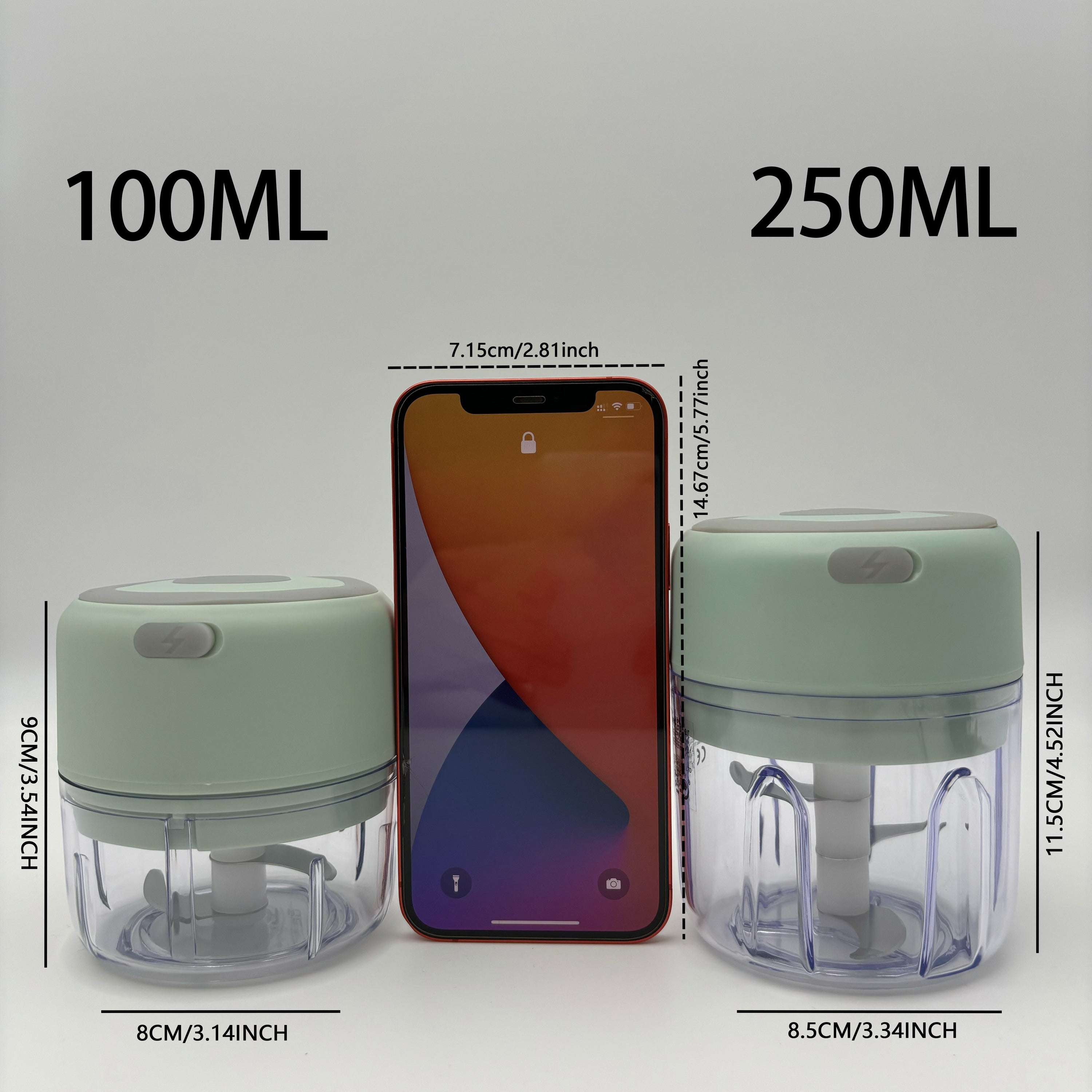 Compact Electric Garlic  Vegetable Chopper 250ml USB Grinder