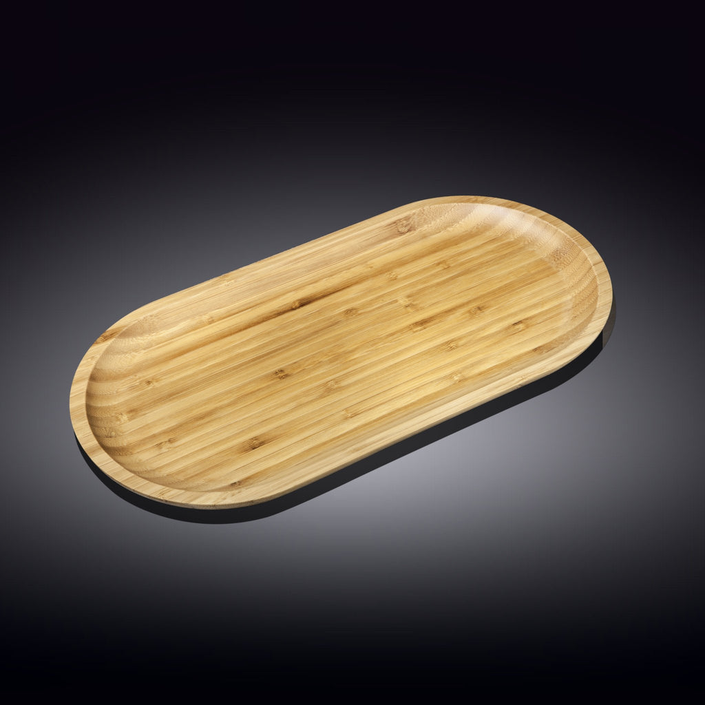 Bamboo Dish 8" inch X 4" inch | For Appetizers / Barbecue / Burger