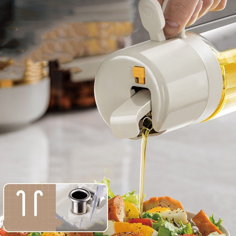 2 In 1 Oil Sprayer Bottle BBQ Cooking Oil Dispenser Olive Oil Pourers