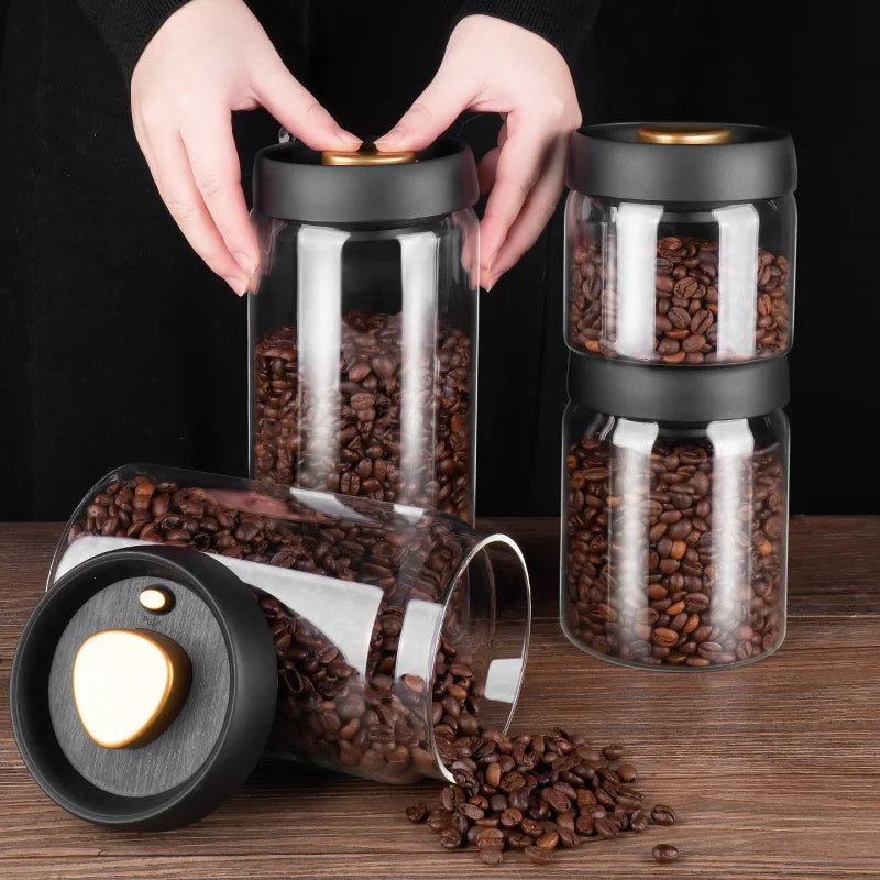 Vacuum Sealed Jug Set Glass Airtight Canister