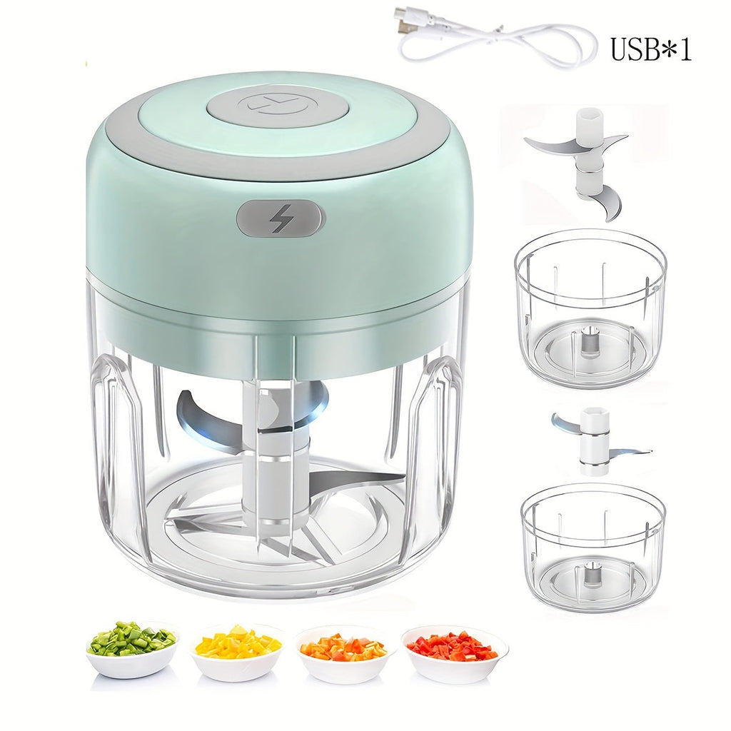 Compact Electric Garlic  Vegetable Chopper 250ml USB Grinder
