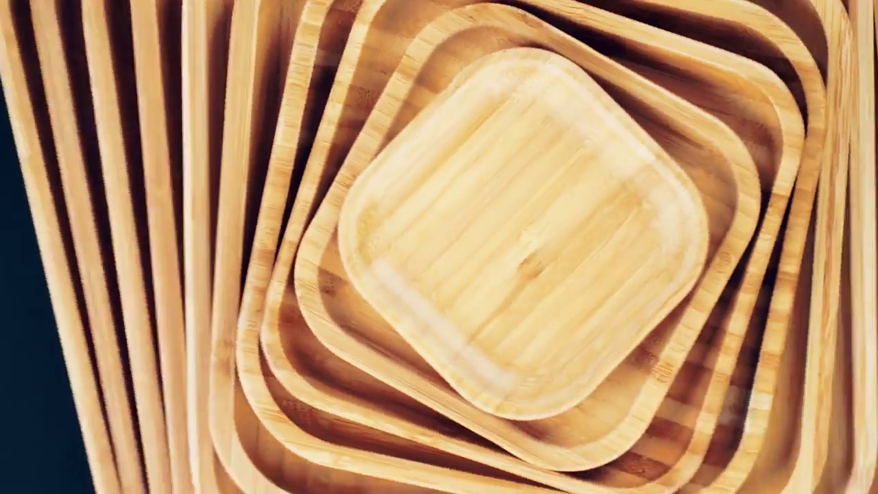 Bamboo Dish 8" inch X 4" inch | For Appetizers / Barbecue / Burger